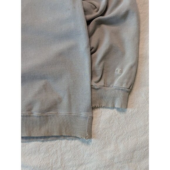 Champion Vintage 90s Faded Green Single V Crewneck Sweatshirt / Size L - Picture 3 of 15